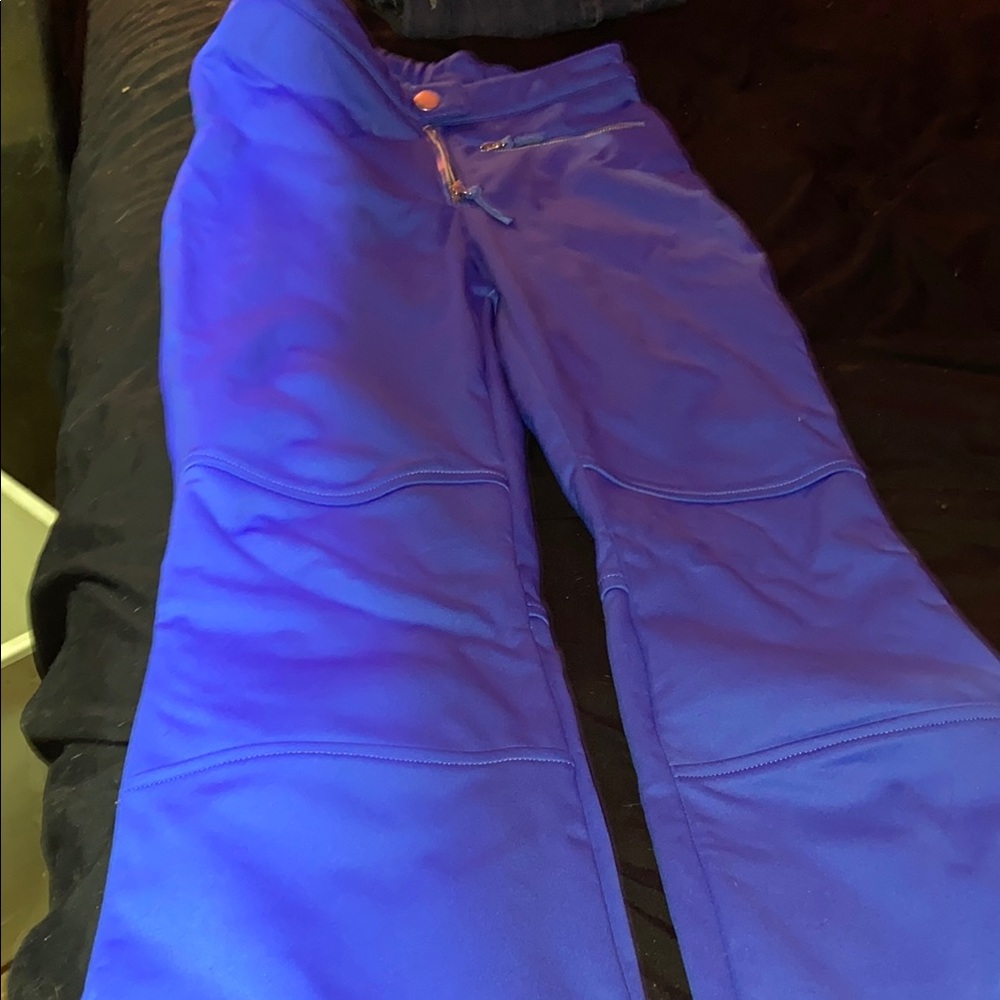 Vibrant Blue Polyester Pants